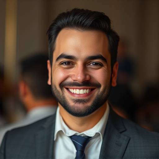 Retrato de Carlos Roberto, o especialista em eventos da Luz & Cor Fotografia, sorrindo.